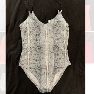 Snake print bodysuit
